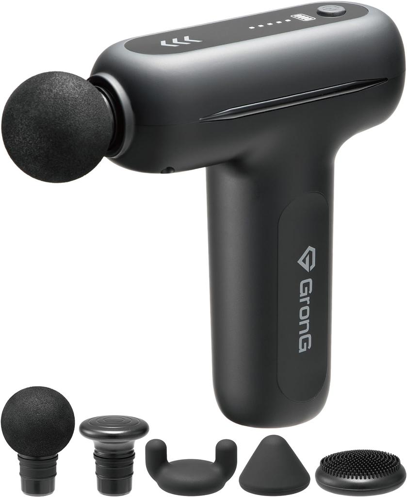 Grong Release Weight Vibration Amplitude 5 Vibration 5 Head Quiet Charging Gun, 380g, 8mm, Levels, Shapes, Design, Type-C