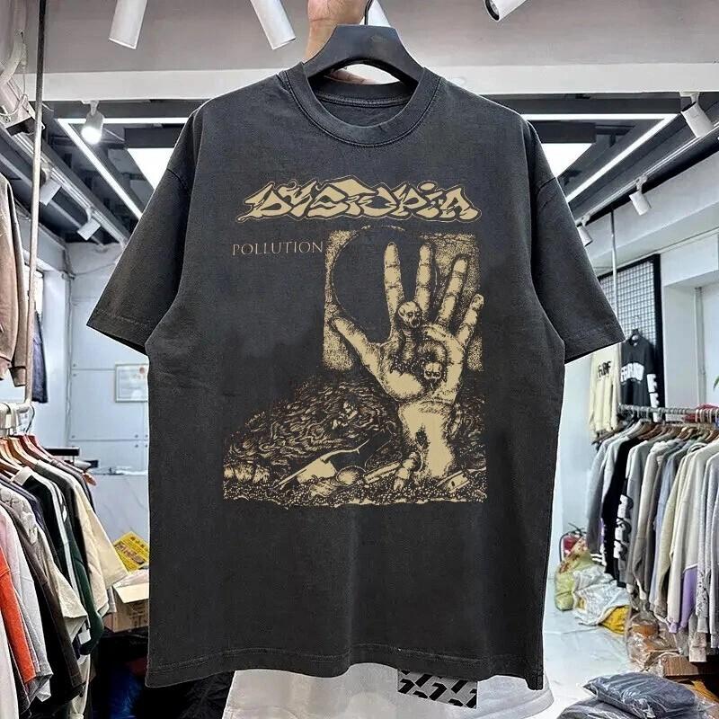 Dystopia Band 90s Graphic Reprint Black short sleeve Unisex T shirt S5XL Unisex T-Shirt XXL