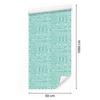 Polynesian Geometric Pattern Wallpaper Mint and Sea 50x1000