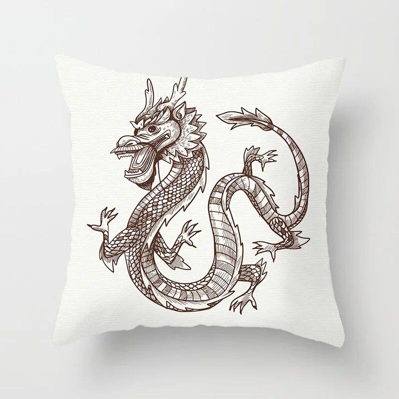 Geometric Cushion Cover Cute Dog Cat Pillowcase Sofa Living Room Home Decor Cartoon Animal