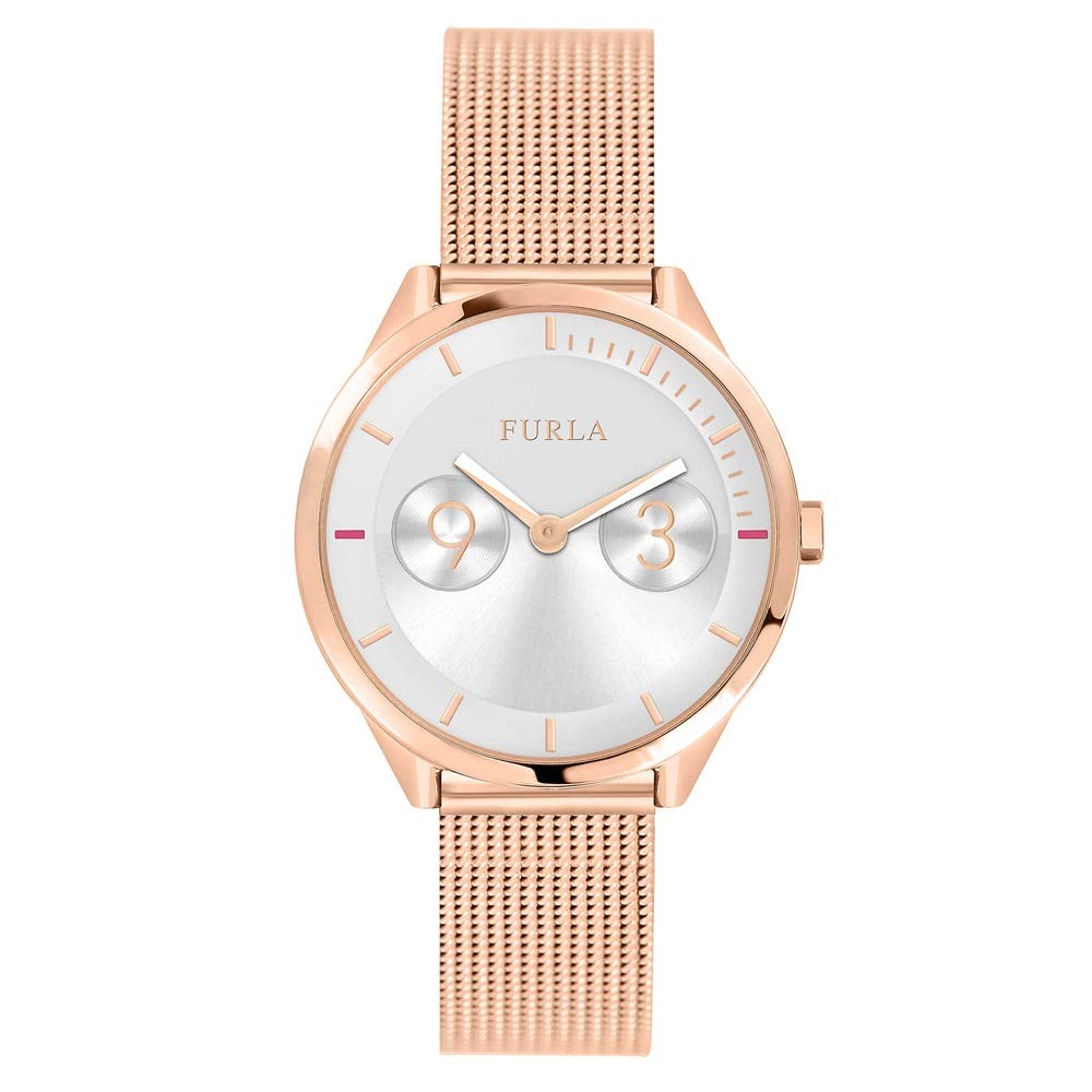 FURLA METROPOLIS Silver Rose Gold Mesh Stainless Steel R4253102530 Watch [FURLA] Women s [Item]