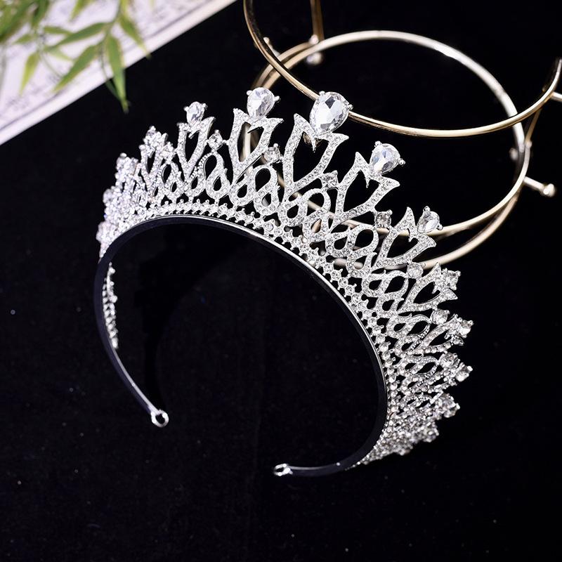 

Барочная хрустальная свадебная корона из сплава со стразами, корона принцессы, аксессуары для свадебного платья, аксессуары для волос, свадебная тиара
