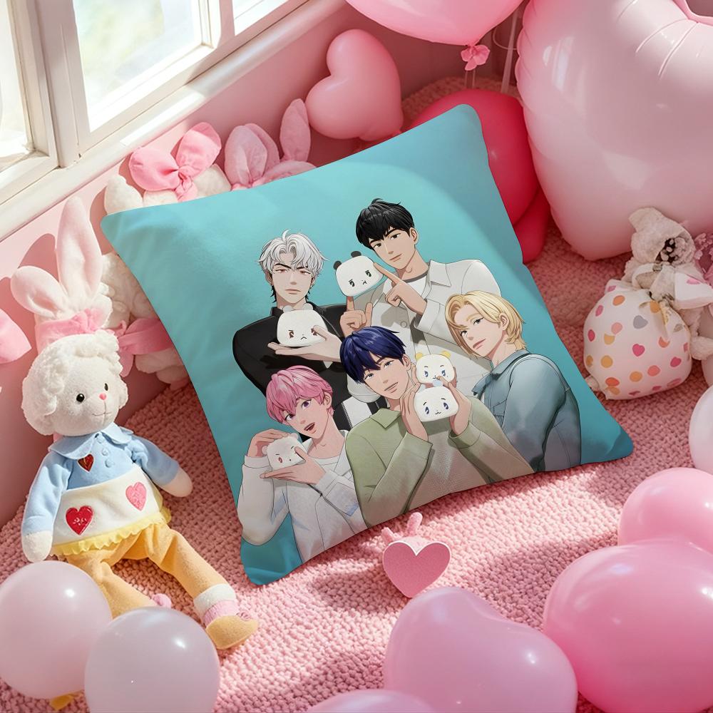 Kpop P-PLAVE Cushion Cover Pattern Printed Pillowcase for Living Room Sofa Cushion Cover & Bedroom Decor