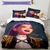 Conjunto de Roupa de Cama KPOP Hunter 3 Peças Capa de Edredom com Fecho Inclui 1 Capa de Edredom & 2 Fronhas para Todas as Estações Decoração de Quarto Casa Dormitório