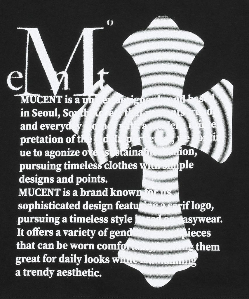 MUCENT Silke Cross Lettering Short Sleeve T-Shirt Unisex (2 Colors)