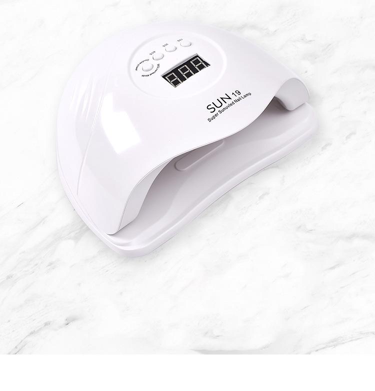 80W LED Nail Art Fast-Drying Lamp for Salon & Home - Quick Dry Gel Polish Therapy, No Hand Darkening