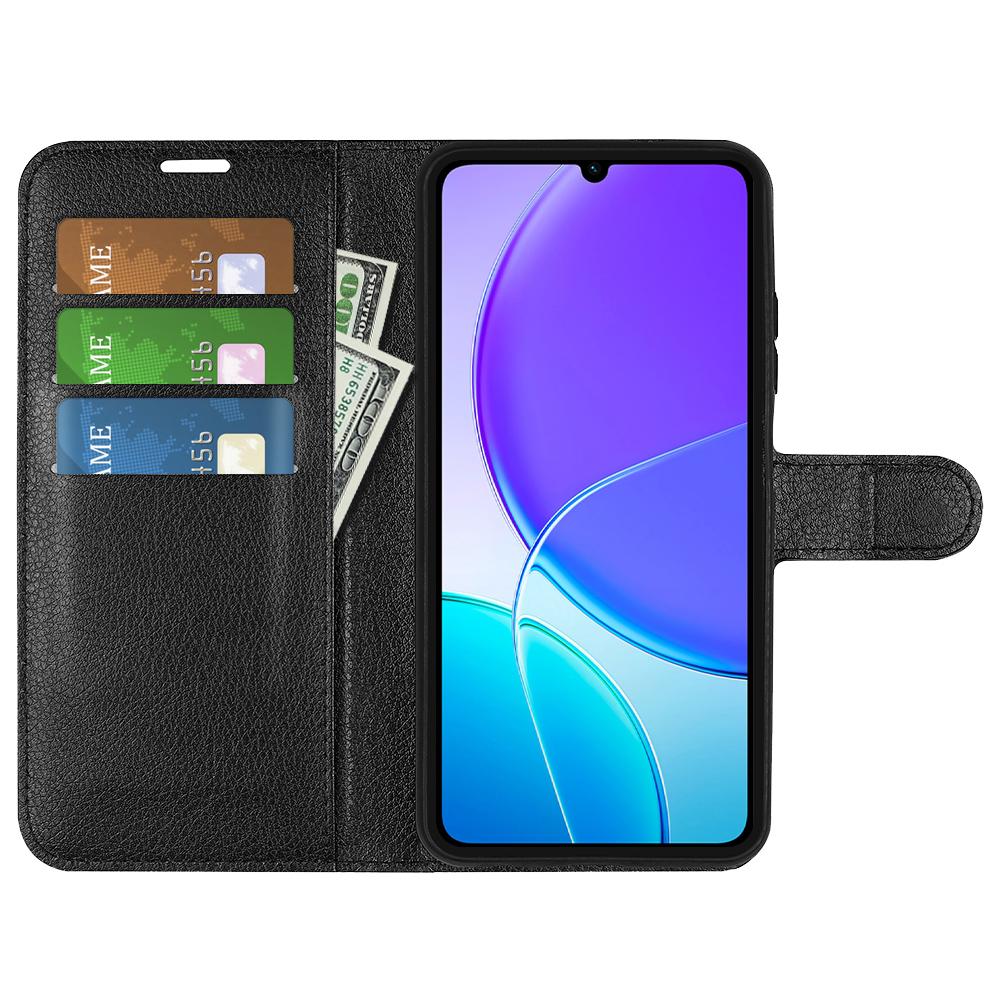 

For vivo Y04 4G Case Litchi Texture Shockproof Leather Wallet Phone Cover Brown