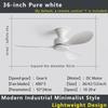 36-52" Low-Profile Flush Mount Ceiling Fan Remote Control Industrial Vintage Fan No-Light Design Multi-Space Use Electric Fan