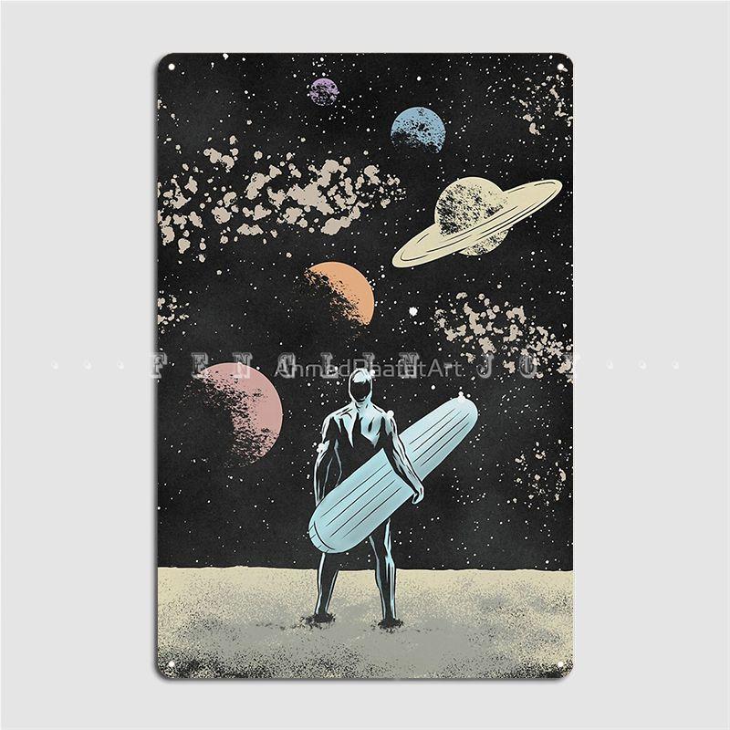 Silver Surfer Metal Plaque Poster Cinema Kitchen Wall Retro Wall Decor Tin Sign Poster 20x30cm