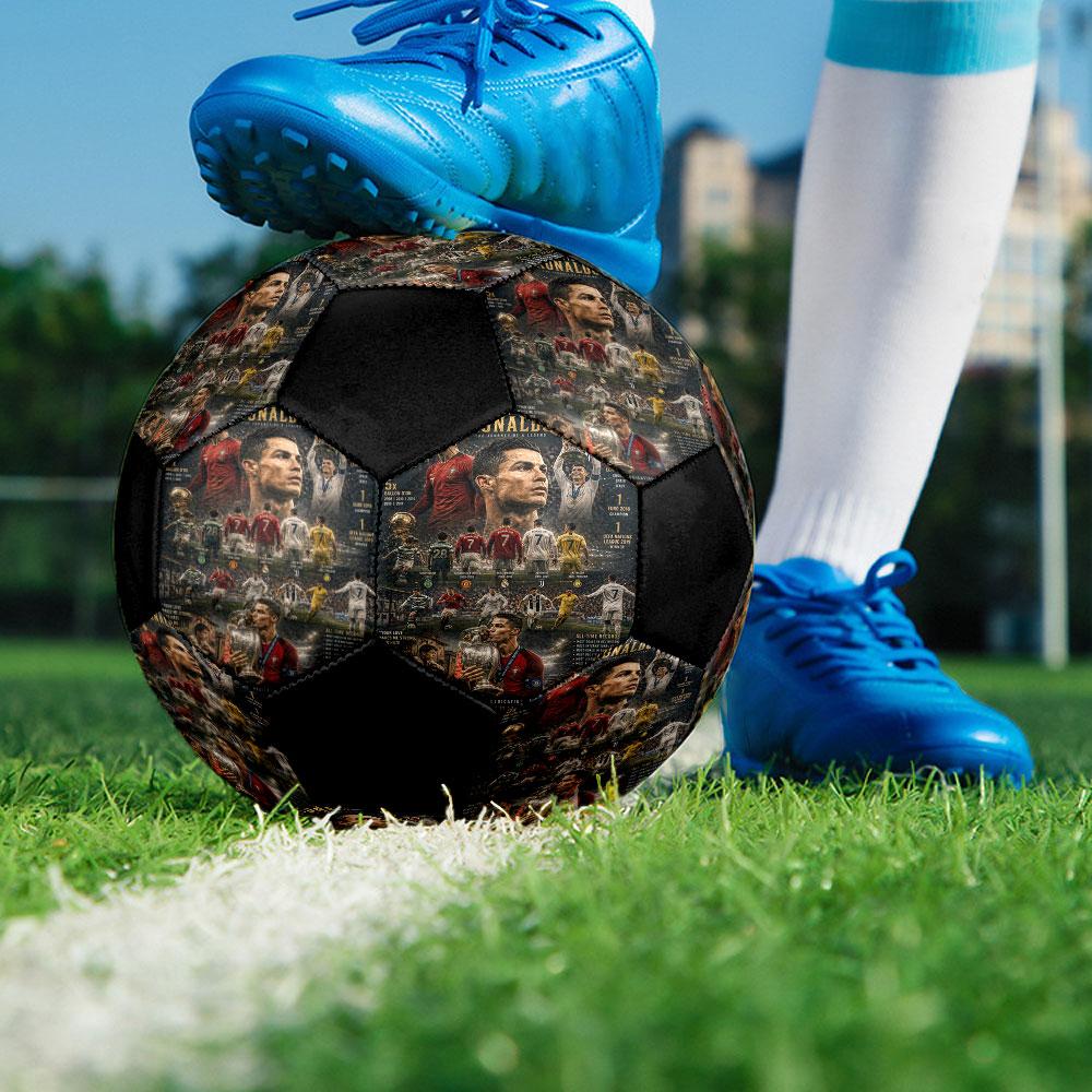 Size 5 Printed Football Resistant Outdoor Training Soccer Ball