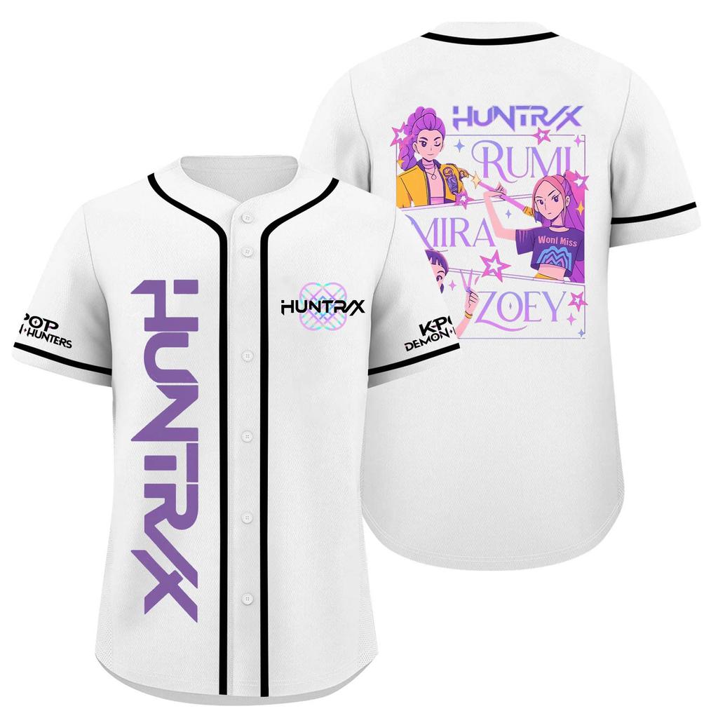 Children's Casual Cartoon Print Short-sleeved Baseball Jerseys Children's Sportswear Top