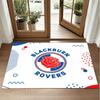 Blackburn Rovers Football Design Crystal Velvet Rug Soft Decorative Mat for Bedroom Entrance