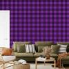 Purple Checkered Wallpaper Plum and Violet for Living Room and Bedroom 50x1000