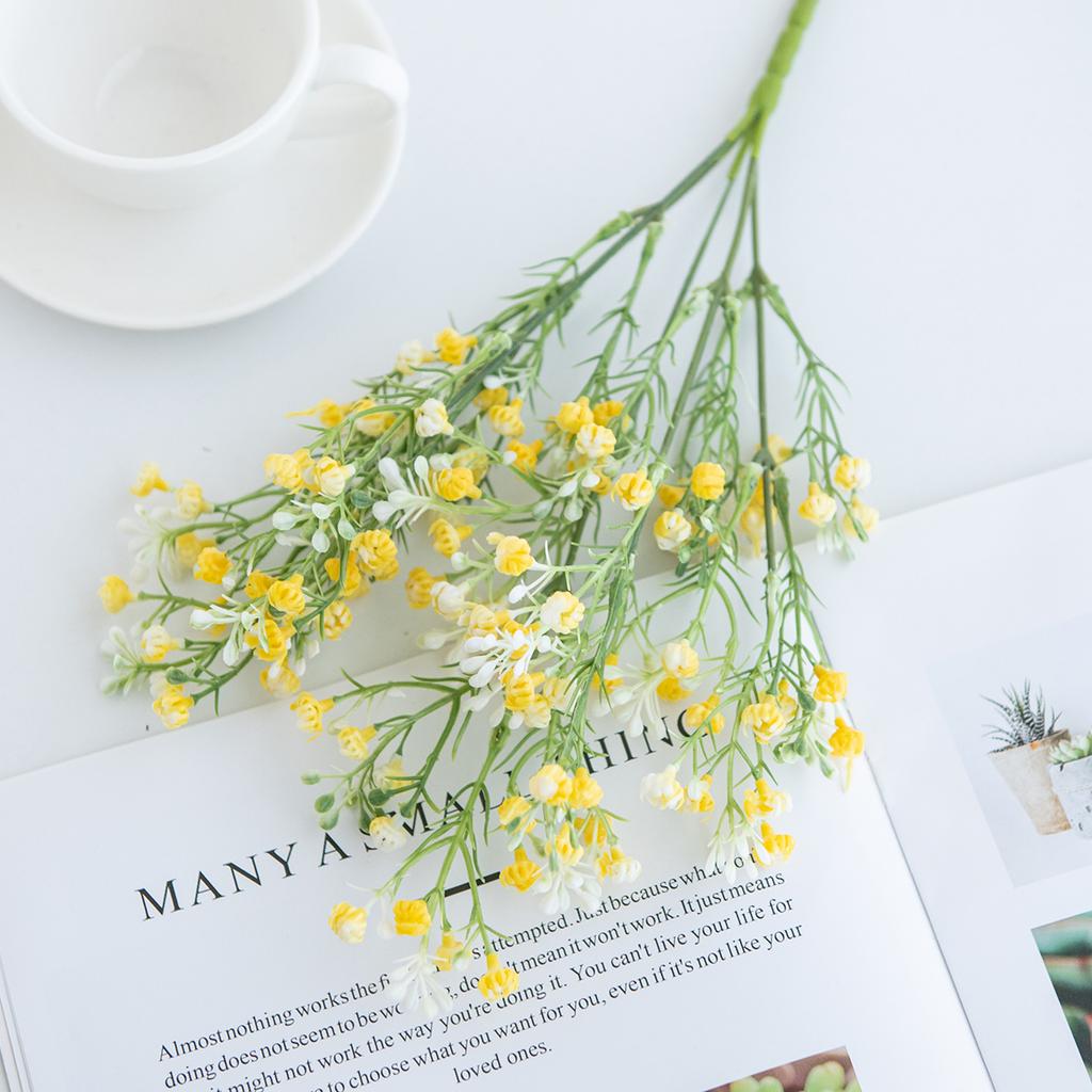 5 Forks Artificial Flower Simulated Plant Gypsophila Christmas Wedding Bridal Bouquet Christmas Home Decor Vase Pography Prop