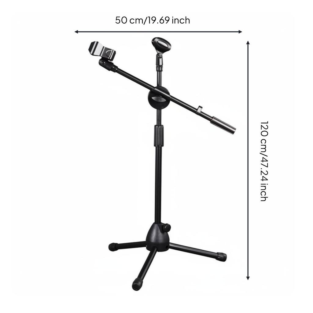 Tripod Audio Capture Device Holder Stand Sturdy Metal Instrument Mic