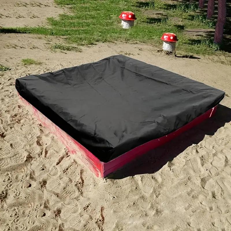 

[Прочный чехол для песочницы] Прочный тканевый чехол для песочницы из черной ткани Оксфорд, Застежка на шнурке, Идеально подходит для уличных игровых площадок 120x120x20cm чёрный