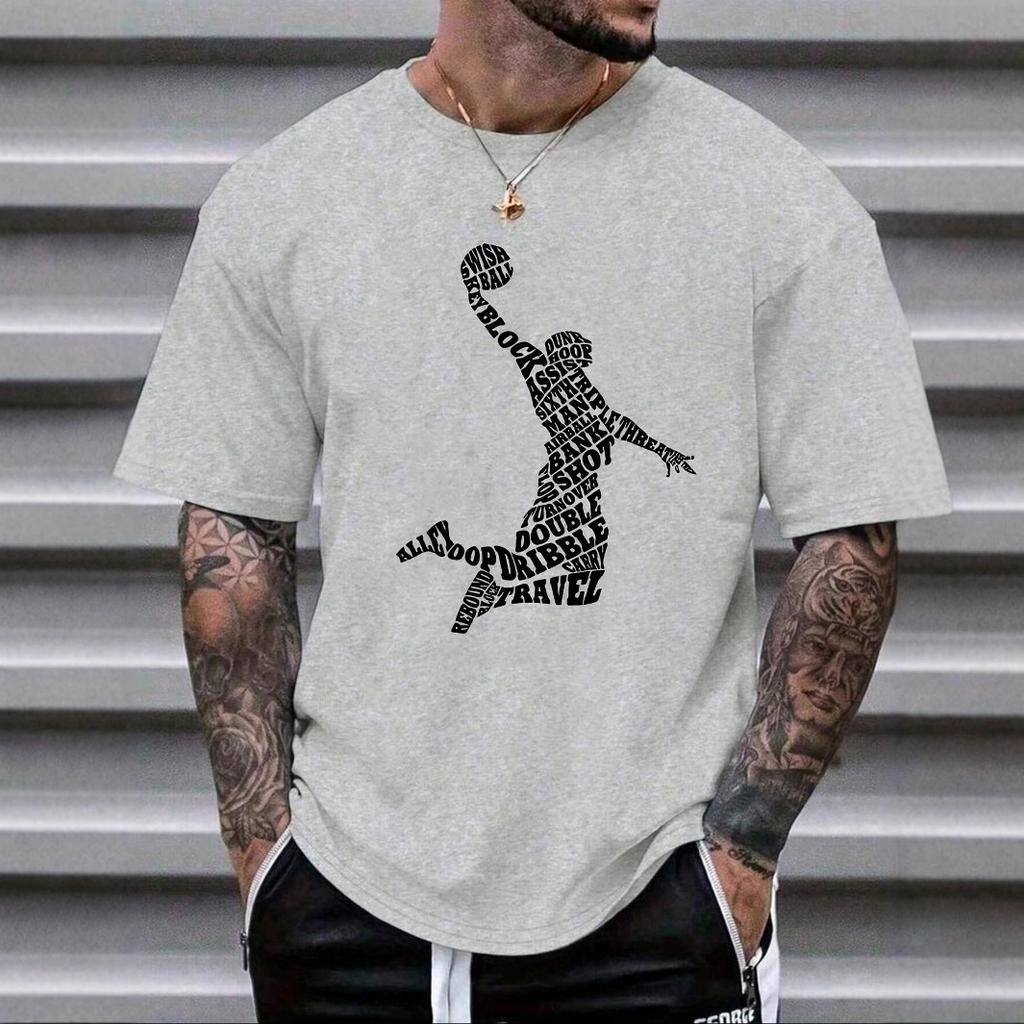 Street Slam Dunk Print T-shirt Men's Women's Short-sleeved T-shirt Cotton T-shirt