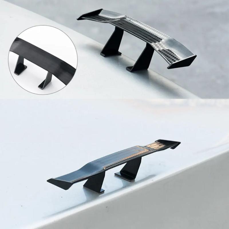 17CM Car Mini Tail Wing Carbon Fiber Look Modified Tail Wings Simple Model Auto Rear Spoiler Decoration Car Accessories