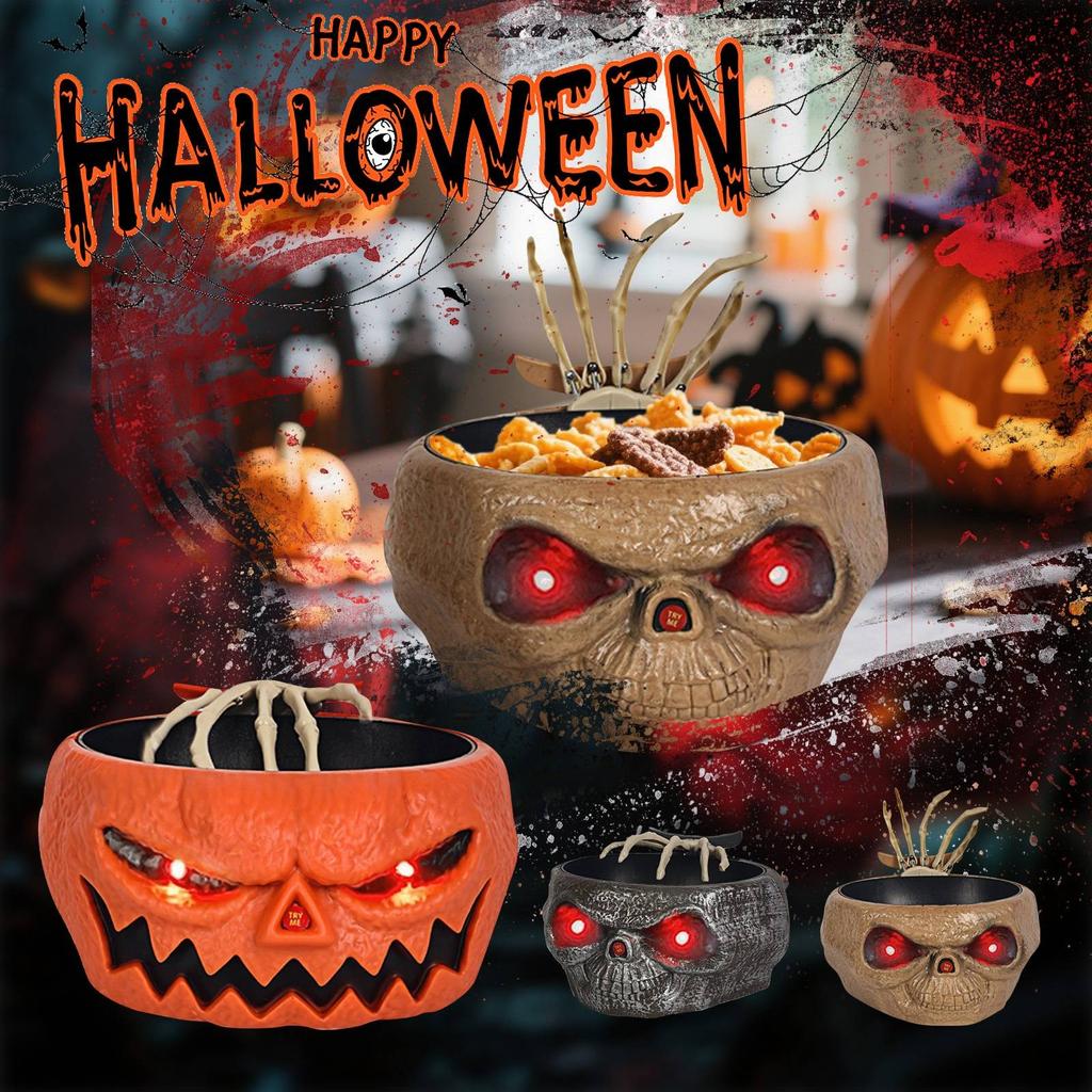 Halloween Stakes Outdoor Decorations - Stakes With Glowing Eyes And Spooky Sounds | And Hand Props For Halloween Parties, Haunted Houses And