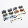 6066 Serpentine Metal Personalized Trimmed Sunglasses, Rimless Glasses, Street Sunglasses