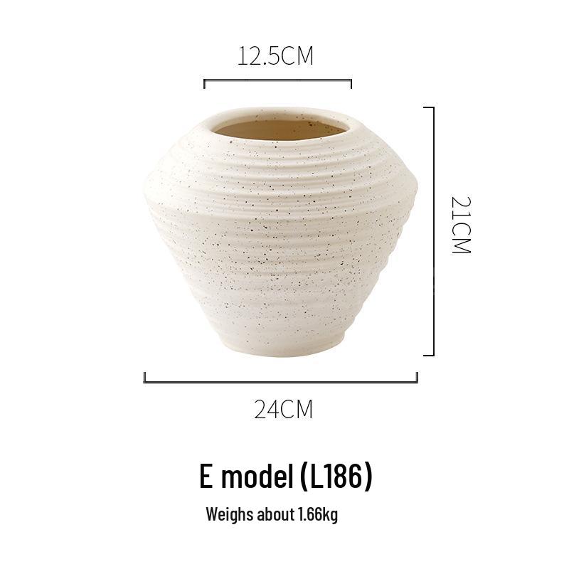 Coarse Pottery Earthenware Vase Set for Home & Hotel Decor