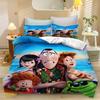 Set Biancheria da Letto Cartone Animato Hotel Transylvania Copripiumino di Halloween, Copriletto Stampato 3D per Camera dei Bambini, 2/3 Pezzi Matrimoniale/Queen/King Size