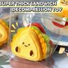 Squeeze Food Stress Toy Sensory Decompression Toy For Children Adult Soft PVC Sandwich Play Food for Tension Eliminate