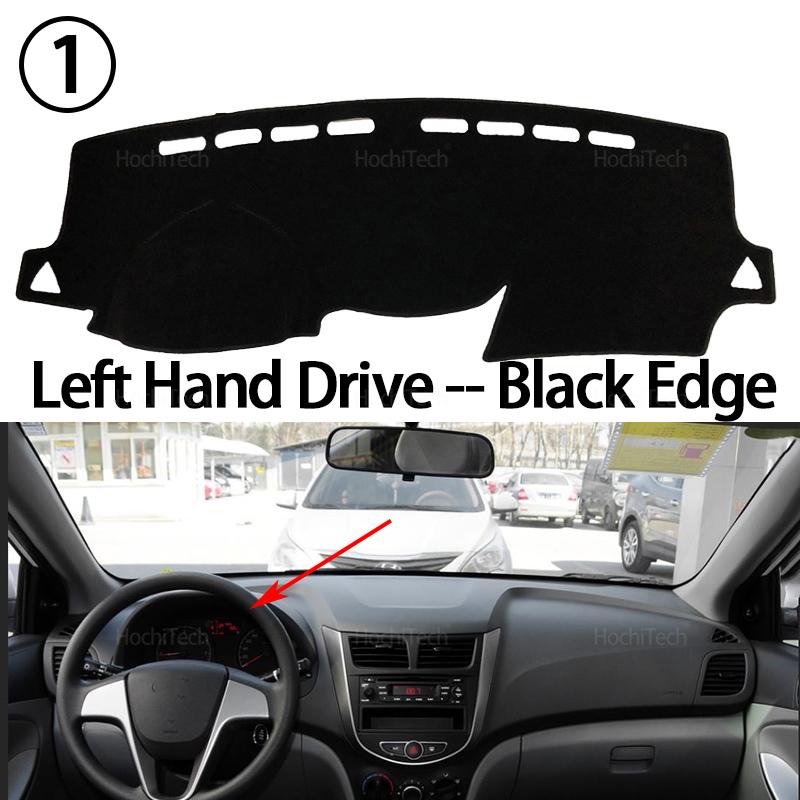 For Hyundai Solaris Accent 2011-2017 RB High Quality Dashboard Mat Dashmat Cover Pad Sunshade Carpet Car Accessories