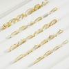 28Pcs/set Cross Wave Ring Set Pearl Crystal Gold Rings for Women Jewelry Accessories