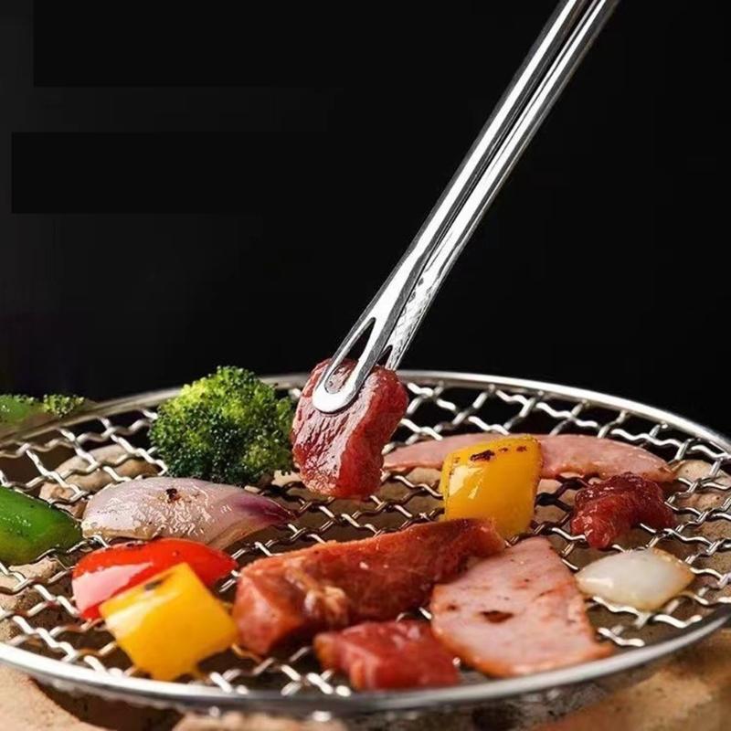 304Stainless Steel Barbecue Tongs 24cm/28cm Cooking Tongs Long Handle Suitable for Cooking People and BBQ Enthusiasts