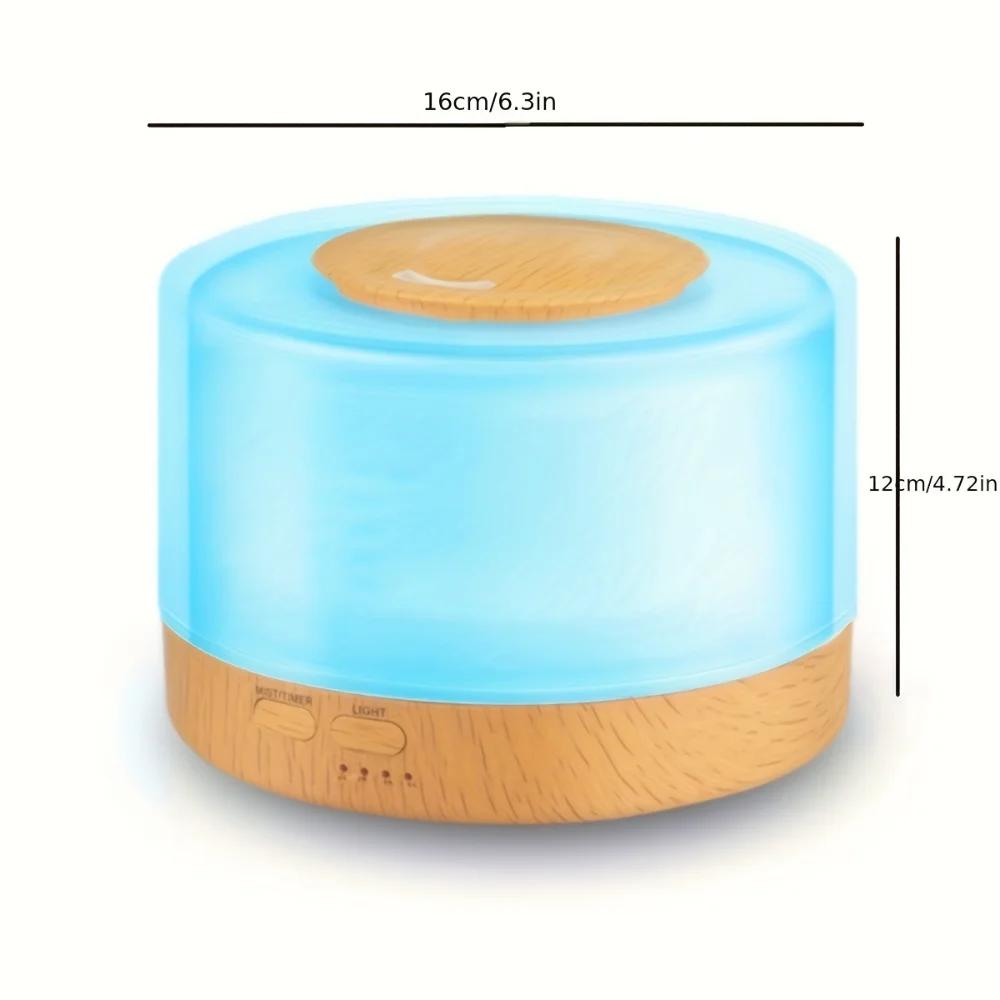 16.91oz Ultrasonic Aromatherapy Machine - Air Humidifier & Essential Oil Diffuser with 7 LED Color Lights, Cool Mist Aroma Diffu