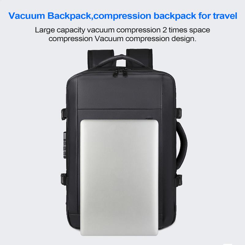 Vacuum Travel Bags Expandable Vacpack Backpack Expandable Travel Backpack with Lock Vacuum Compression Sealing Daypack