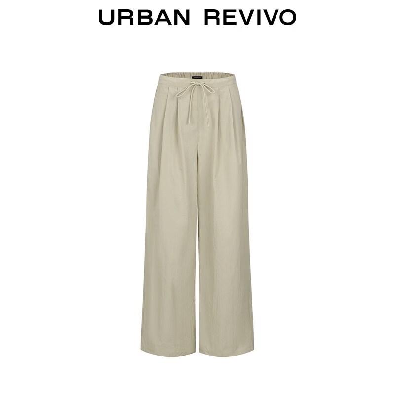 UR 2026 Women's Pleated Tie Wide-Leg Pants