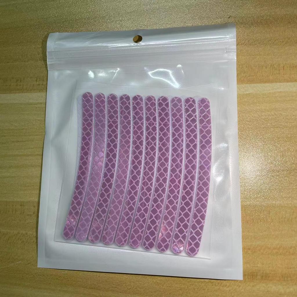 Fluorescent Reflective Car Wheel Stickers for Night Safety - Personalized 3D Decorative Motorcycle Anti-Collision Tire Decals