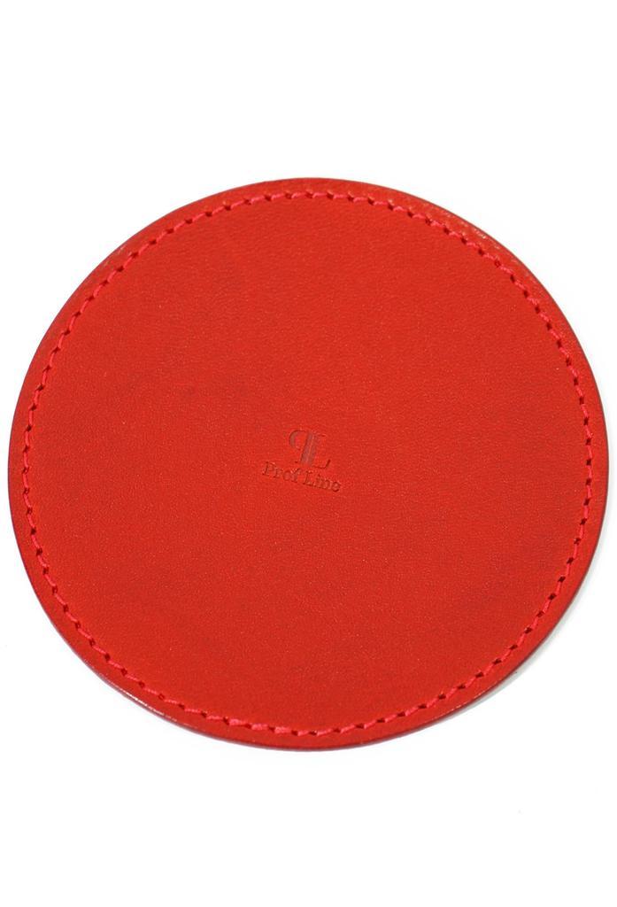 Shinshu Tochigi Leather Coaster, Round, Handmade from a Single Piece of Leather, for Men and Women, Made In Japan, Genuine Leather, Tanned Cowhide,
