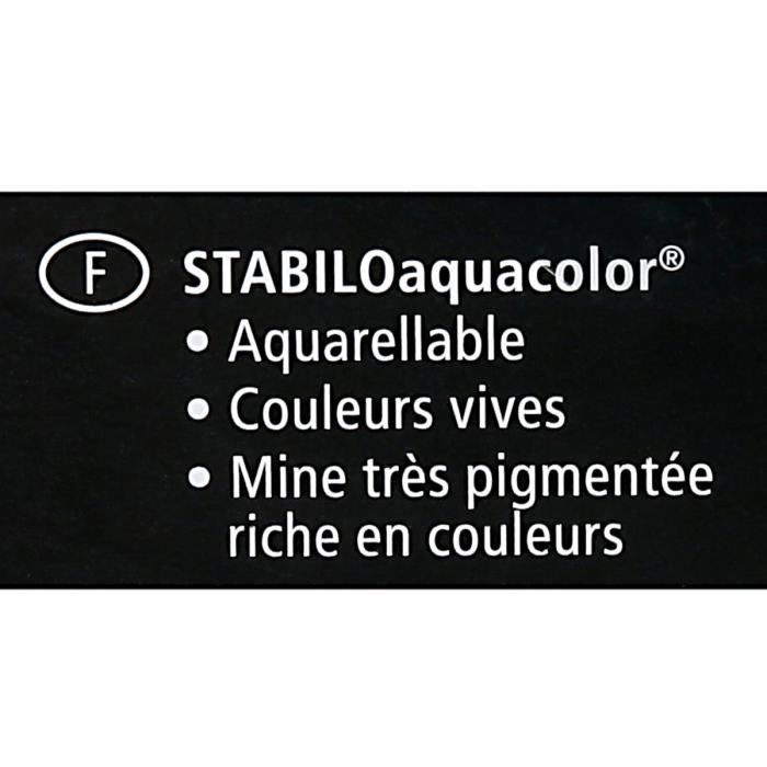 Etui carton x 24 crayons de couleur aquarellables stabiloaquacolor arty