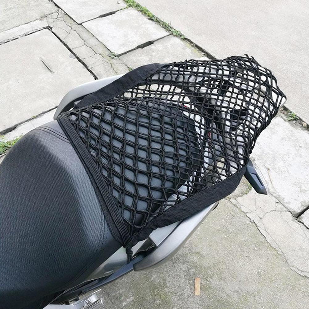 Motorcycle Helmet Storage Trunk Bag Luggage Net Hook Hold Cargo Bag Mesh Fuel Tank Bag for Bike Scooter Durable Luggage Accessor