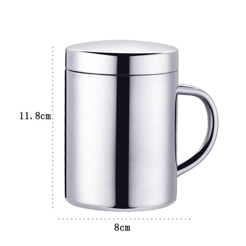 Double Wall Stainless Steel Coffee Mug with Lid Portable Cup Travel Tumbler Jug Milk Tea Cups Office Water Mugs Rock Tumbler Cia