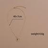 Simple Geometric Round Love Pendant Women's Metal Necklace Neck Chain