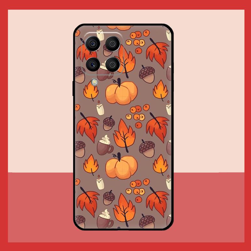 Autumn Leaves Fall Pumpkin Halloween Case For Samsung Galaxy M52 M32 M53 M16 M11 M21 M31 M35 M12 M13 M14 M15 M36 M56 M55 M34 M54