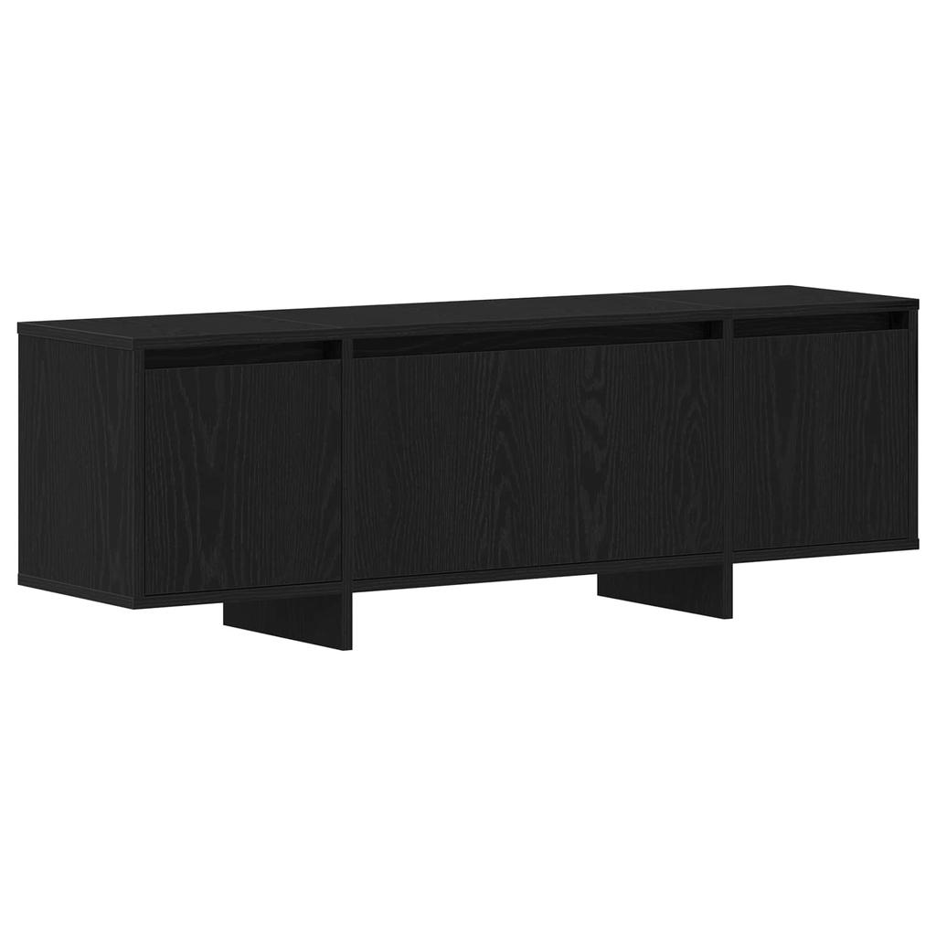 TV Cabinet Black Oak Effect 120 x 30 x 40.5 cm