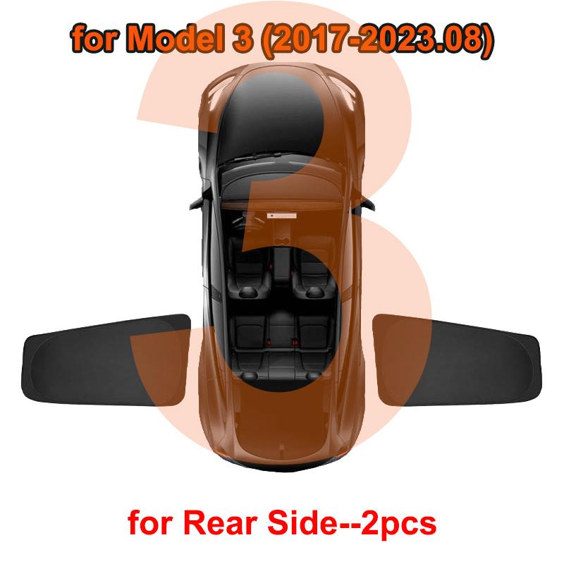 Car Sunshade for Tesla Model 3 Y S X 2024 2025 Sun Shade Privacy Shading Cover l Front Rear Side Window UV Protector Highland M3H