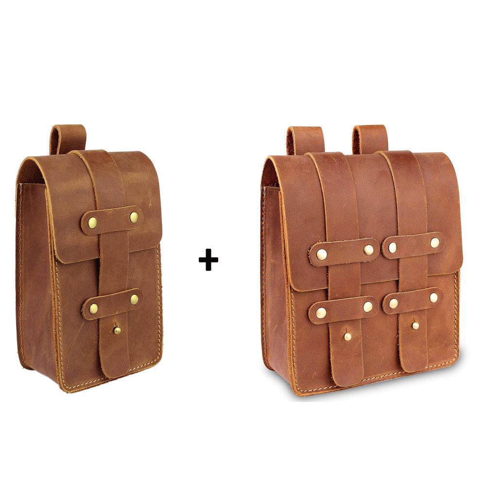 3615 Marsupio Retro: Borsa per telefono in pelle Crazy Horse unisex per sport e moda outdoor