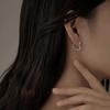 1 Pair Stainless Steel Heart-shaped Earrings Simple and Elegant Fashionable Women's Earrings for Daily Wear or Parties, Jewelry Accessories