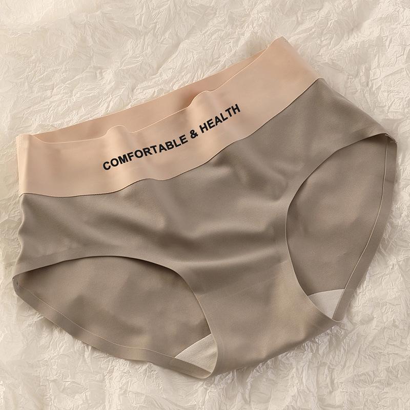 Ladies Spring and Summer Thin Sexy Sports Pure Cotton Antibacterial Ice Silk No Trace Briefs