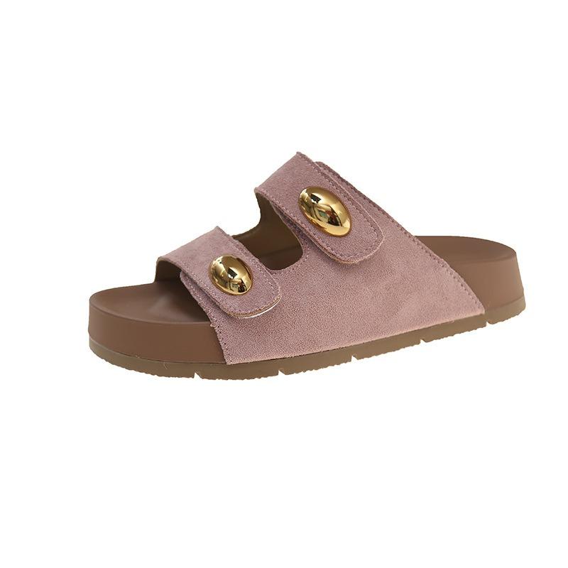 Retro Cool Slippers Women's Summer New Casual Thick-soled One-word Drag Women's Sandals Holiday Wind Beach Shoes