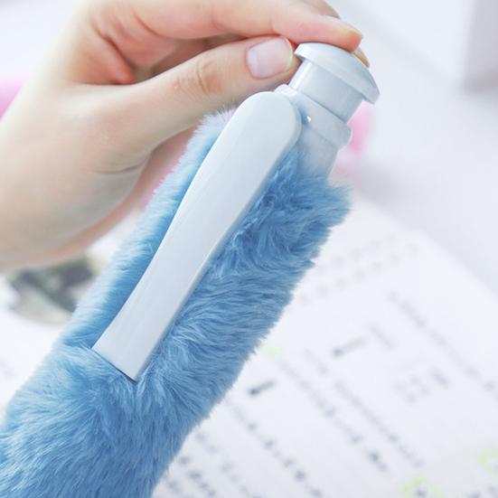 Giant Plush Click Pens Fluffy Press Ballpoint Pen Fun Party Favor Pen Novelty Writing Tools for School Journaling Gifts