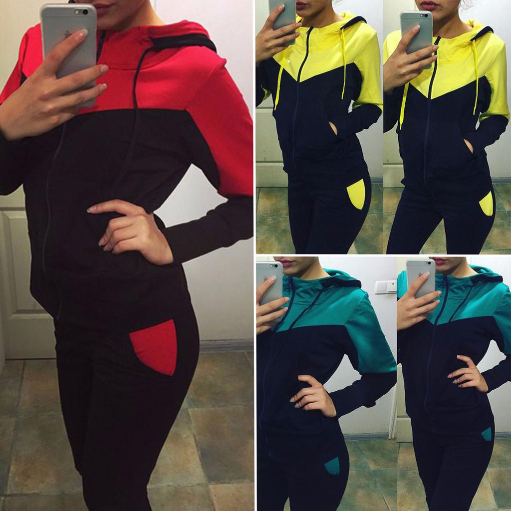 Buy 2Pcs Womens Casual Sport Tops Sweatshirt+Pants Sport Suit Sweat