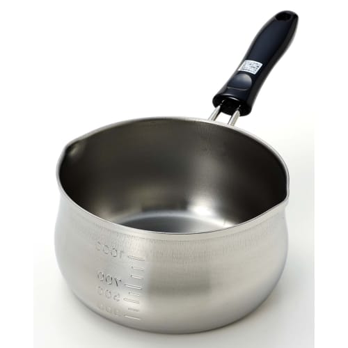 PEARL METAL HB-1049, Made In Japan, 14cm Pot-Shaped Milk Pan with Graduations, Induction Compatible, Stainless Steel, Days Kitchen