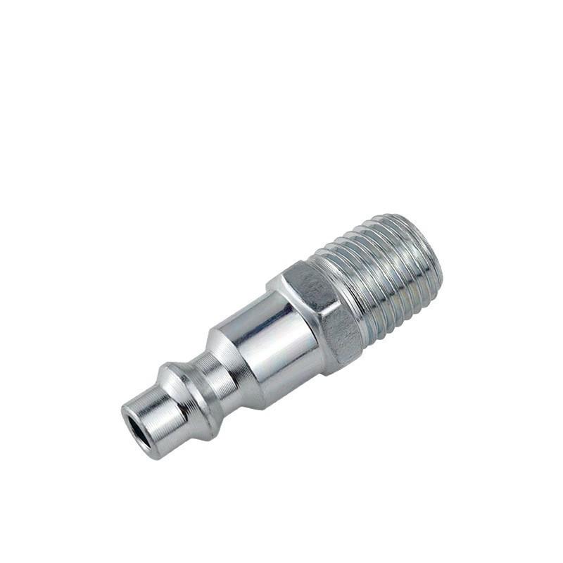 European-Male Thread 1/4PT Quick Connect Pneumatic Plug, High-Pressure Air Hose Connector.